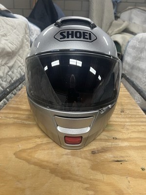 Shoei NEOTEC Silver Full Face Modular Motorcycle Helmet Size 7 3/8-7 1/2  L