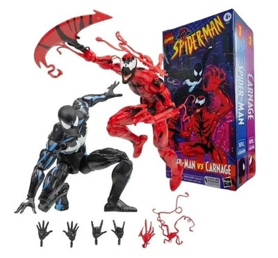 Marvel Legends Retro Series Symbiote Spider-Man vs Carnage 6 Action Figure