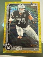 🔥 2025 Topps Chrome Kolton Miller Refractor /275 – Raiders SP 🔥
