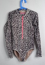 J Crew CrewCuts 12 Girls Rashguard UPF 50 Long Sleeve Swim Suit One Piece Zip