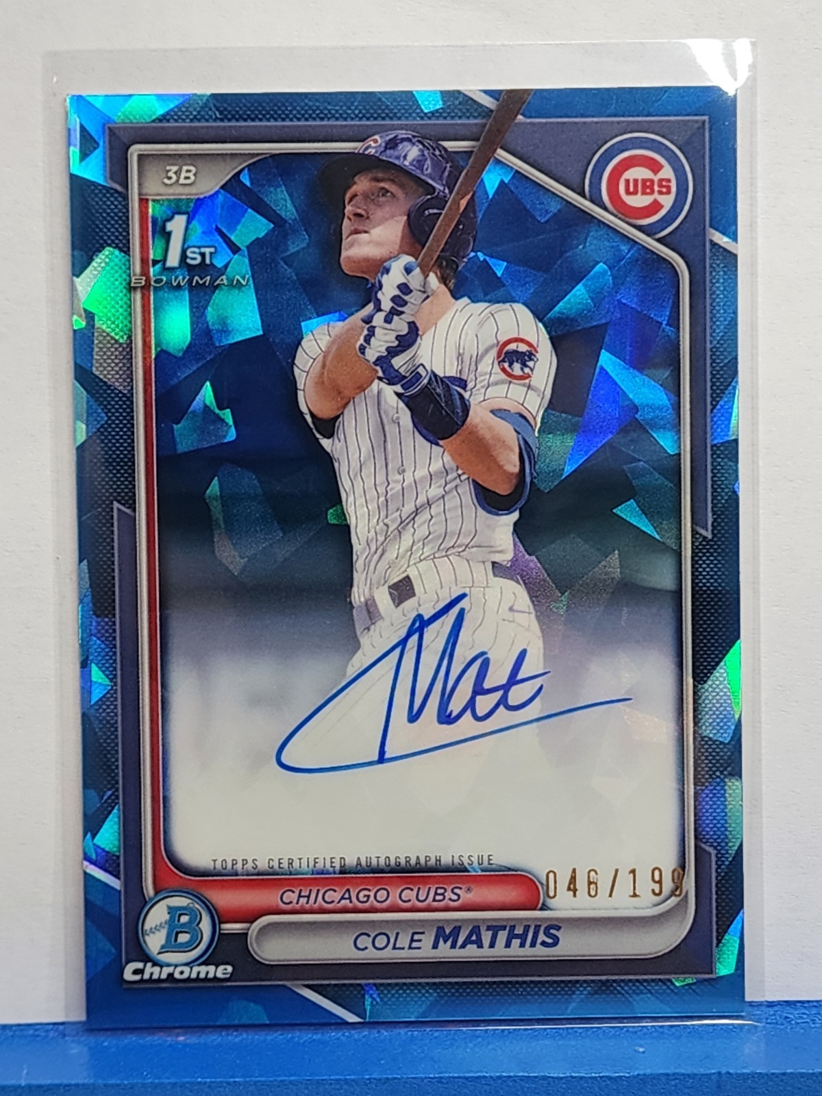 2024 Bowman Chrome Draft Sapphire Edition - Chrome Autographs Cole Mathis /199