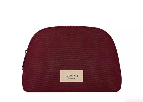 Gucci Beauty Pouch Pour Femme Burgundy NEW IN PACKAGING Cosmetic Bag Clutch