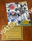Barry Sanders Deacon Jones 1995 #10 Edge Time Warp Signed Auto 8x10 COA LA Rams