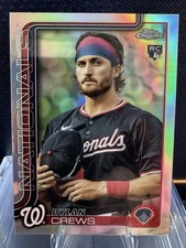 2025 Topps Chrome Dylan Crews Image Variation SP RC Washington Nationals