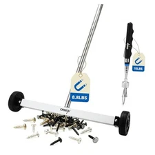  Magnetic Pick Up Sweeper Lawn Sweeper Roofing Tools Magnet for Nails 17-Inch