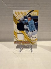 Evan White 2019 Elite Extra Edition Gold Prospect 2xMaterials Relic /99 Mariners