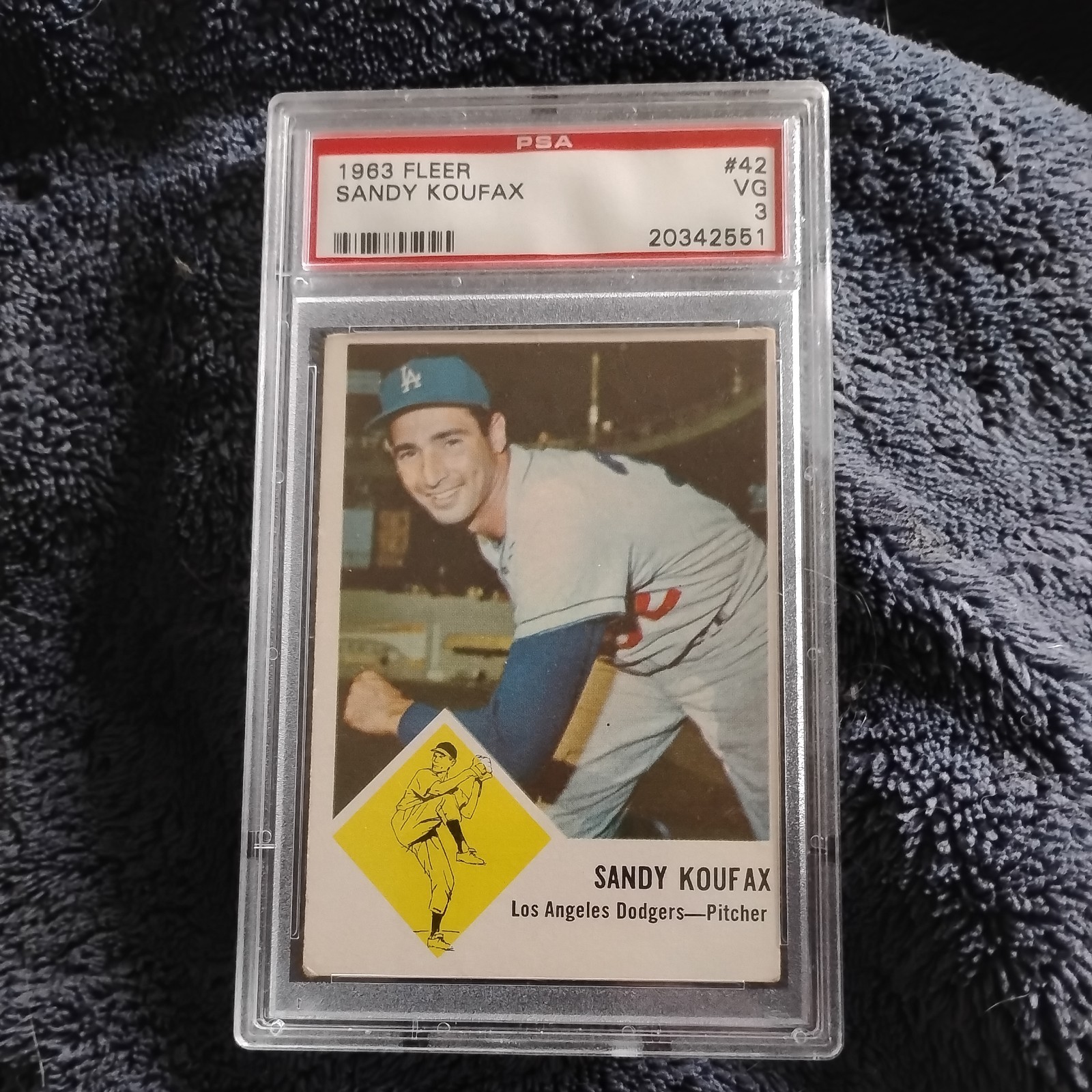 1963 Fleer Baseball Sandy Koufax #42 PSA 3 VG Dodgers HOF Rare Card