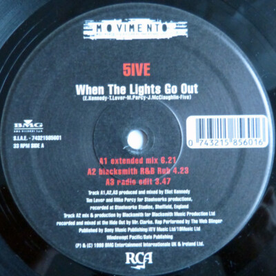 Five - When The Lights Go Out / VG / 12''''