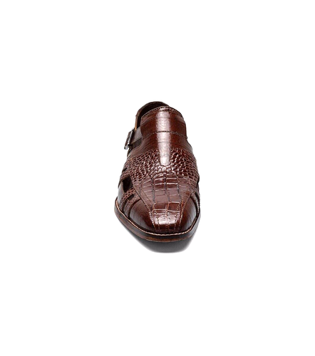 Stacy Adams Men's Calvino City Sandal Flat Cognac Leather 25577-221 - Picture 5 of 7
