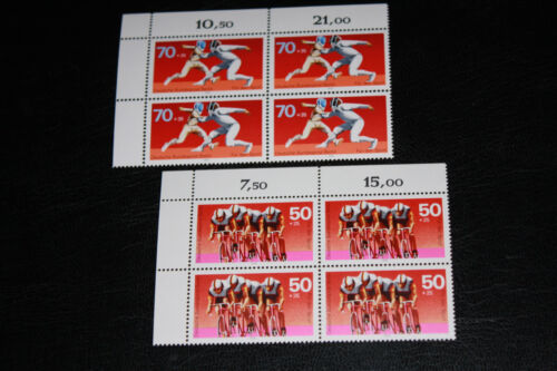 PM 25 Lot Briefmarken postfrisch Berlin Viererblock Eckoberrand Fechten Fahrrad - Bild 1 von 1