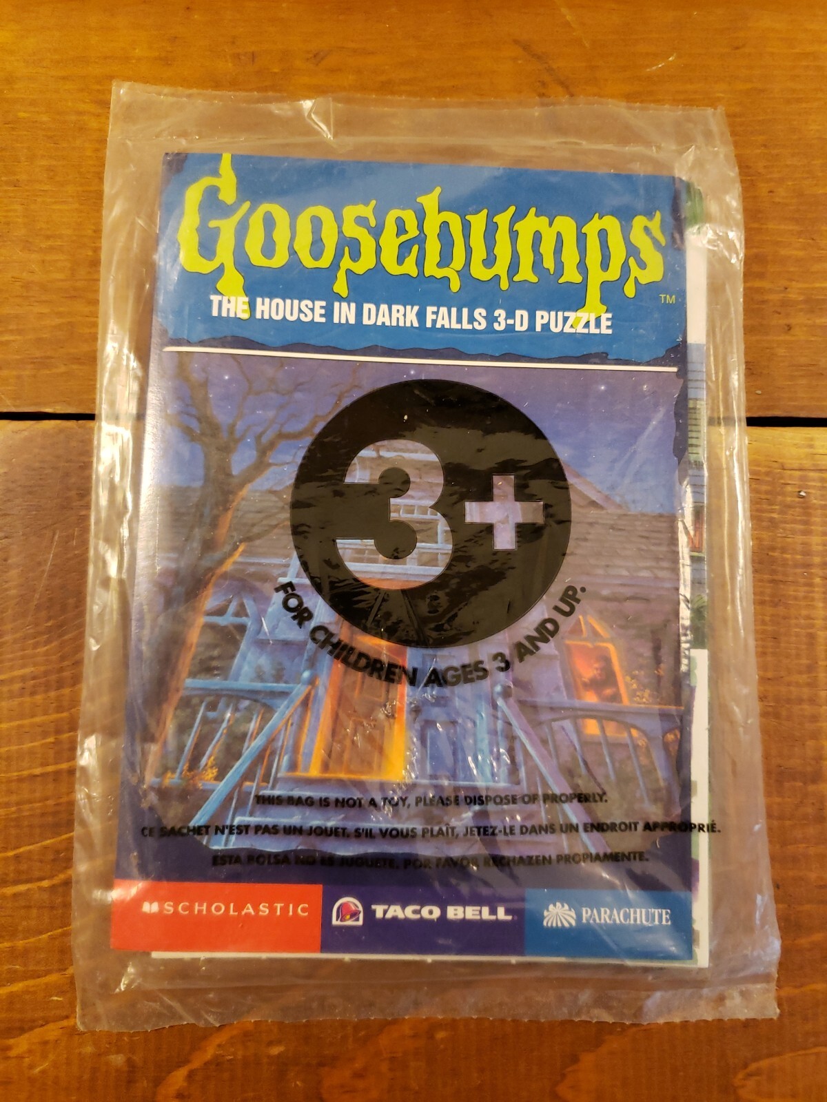 Taco Bell "Goosebumps, The House In Dark Falls 3-D Puzzle" 1997 Rare