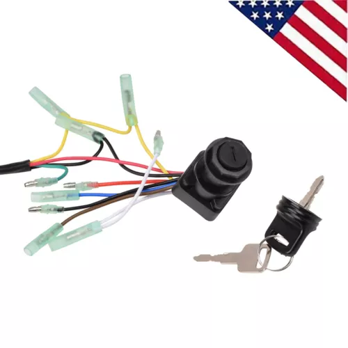 For Yamaha Outboard Ignition Switch w/Key & Remote 703-82510-44-00/43-00 & More