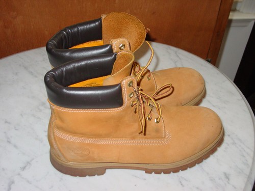 Hombres Timberland Cuero 10061 6 Pulgadas Premium Botas de Trigo! Talla 13 - Imagen 2 de 18