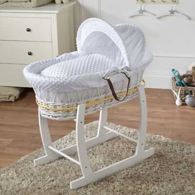 Luxus Baby Weidenkorb Moseskorb Komplettset mit Ständer