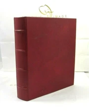 Photo Album 8x9 Ring Binder Leather Cover 72 Clear Pockets Graphic Image Lst$115