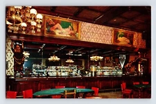 Postcard Nevada Las Vegas NV Golden Nugget Saloon Bar 1950s Unposted Chrome
