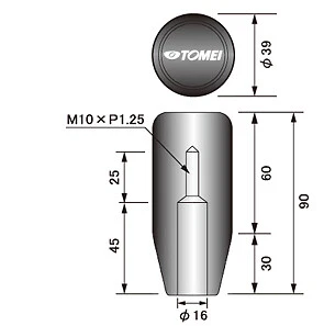 Perno de engranaje Tomei JAPÓN Shift Nob 90 mm de largo M10 se adapta a Mazda - Imagen 2 de 2