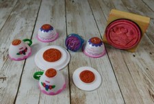 Disney Princess Tea Set Rubber Stamps Ariel Wooden Cups Bowls Plates Small