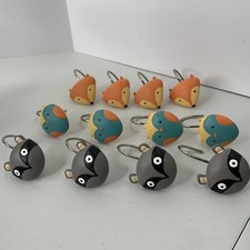 FOX  RACCOON  Bird Shower Curtain Hooks Unbranded