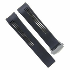 20 22 24mm Rubber Strap Band and Clasp For TAG Heuer Carrera Caliber watch black