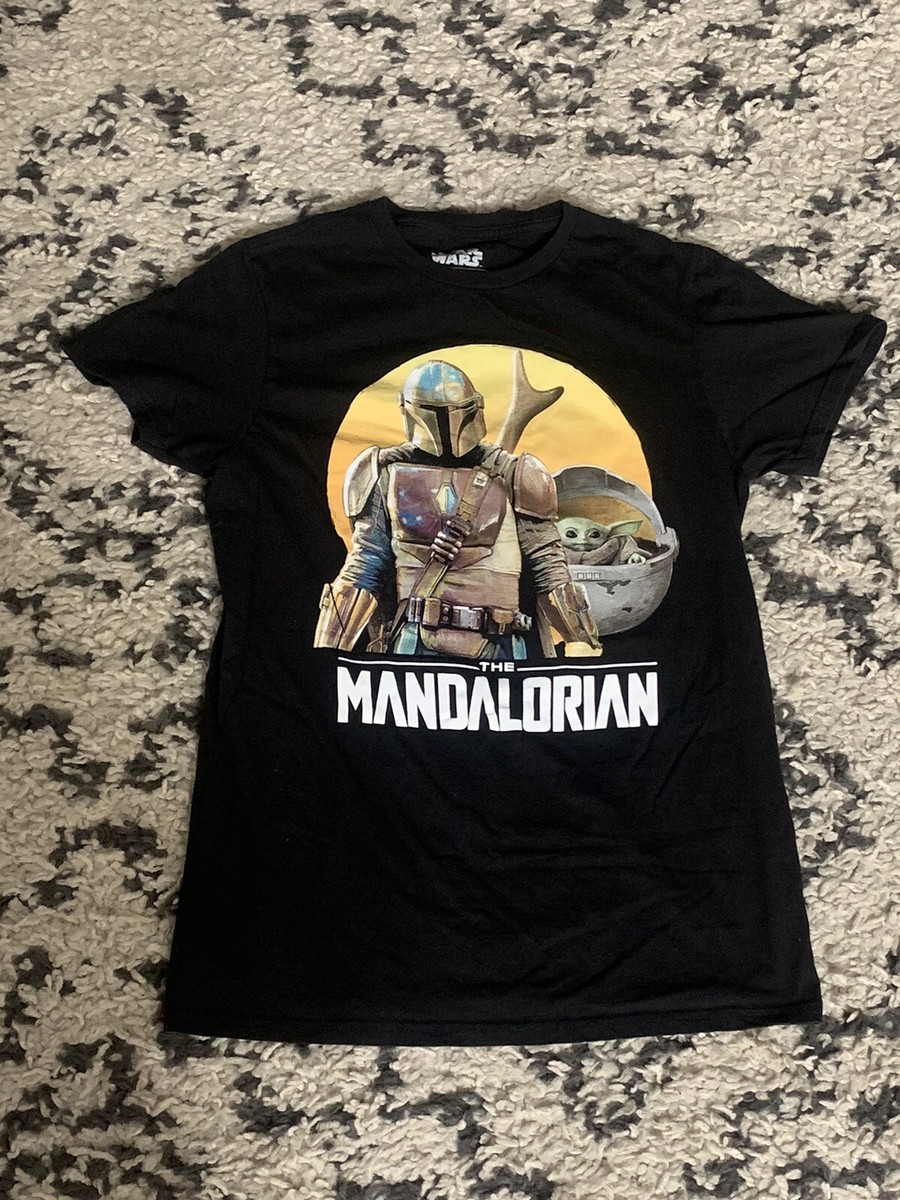 Stars Wars The Mandalorian & Grogu Men's Graphic T Shirt Black