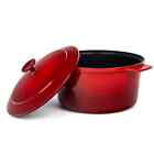 Red - Granitestone Nonstick Mineral Infused Dutch Oven with Self Basting Lid