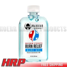 Warrior Burn Relief Gel for Skin with  Aloe -Highly Effective Sunburn relief