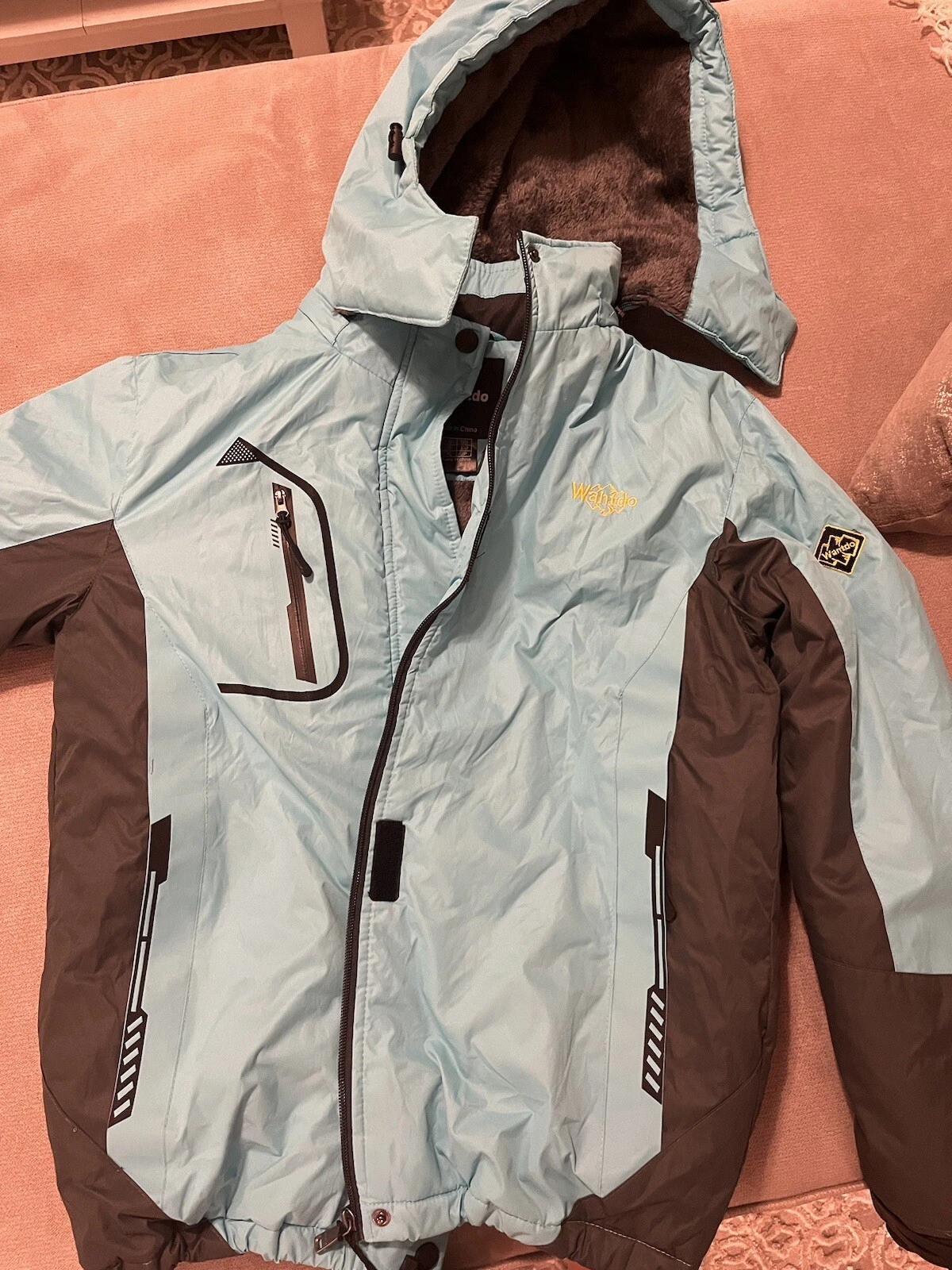 Wantdo Women’s ski Snow Jacket blue Teal Small