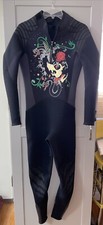 Sub Gear Scuba Diving Full Wet Suit Mens Sz 48/S Black wGraphic Design Worn Once