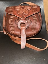 Hand Tooled Leather Handbag Shoulder Bag