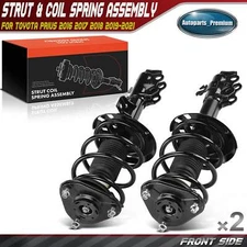 2x Front Side Complete Strut & Coil Spring Assembly for Toyota Prius 2016-2021
