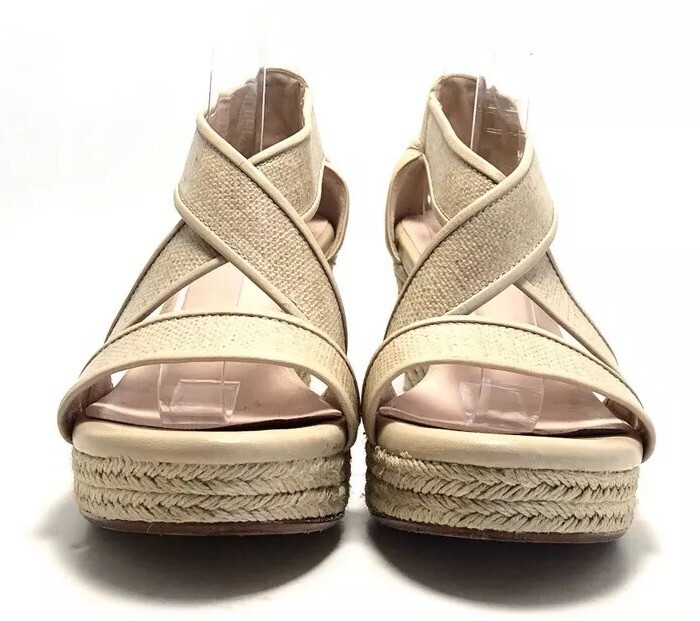 Taryn Rose Krissy Basic Beige Platform Wedge Sand… - image 6