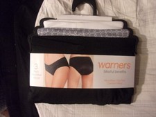 BLISSFUL BENEFITS/WARNERS MICROFIBER HIPSTER FULL BACK BRIEF PANTIES SZ 10 3 PR