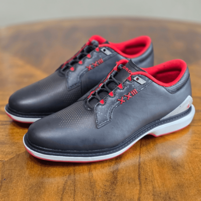 Size 12 - Jordan ADG 5 Golf Shoes “Bred” - (FQ7874-001) Nike Air Jordan ADG 5 Low Golf Shoes Black Red Bred FQ7874  main image 3