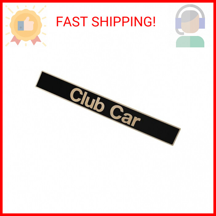 Drive-up Name Plate for Club Car DS Emblem Black Gold for Golf Cart-18" X 2.24"