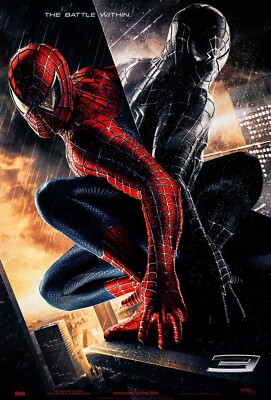 2007 Spiderman 3 Movie Poster 11X17 Peter Parker Tobey McGuire Marvel Comics  