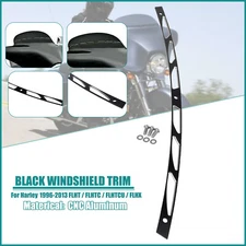 Black Windshield Trim Fairing For Harley Electra Street Glide FLHT FLHX 96-2013