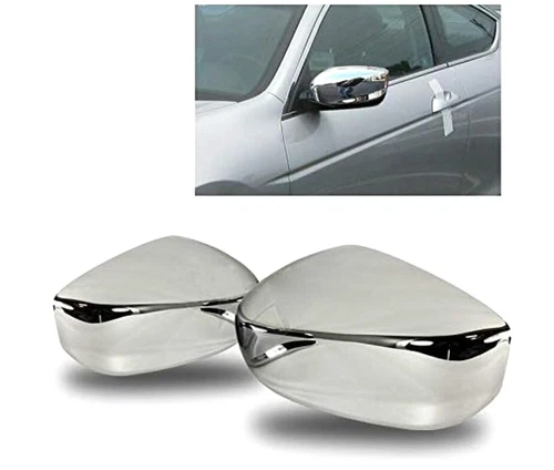 2PCS Chrome Side Rearview Mirror Cover ABS Self-Adhesive Fits 08-12 Accord