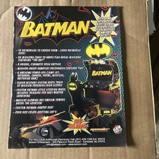 original 11- 8" Batman Raw Thrills 2013 arcade video game AD FLYEr
