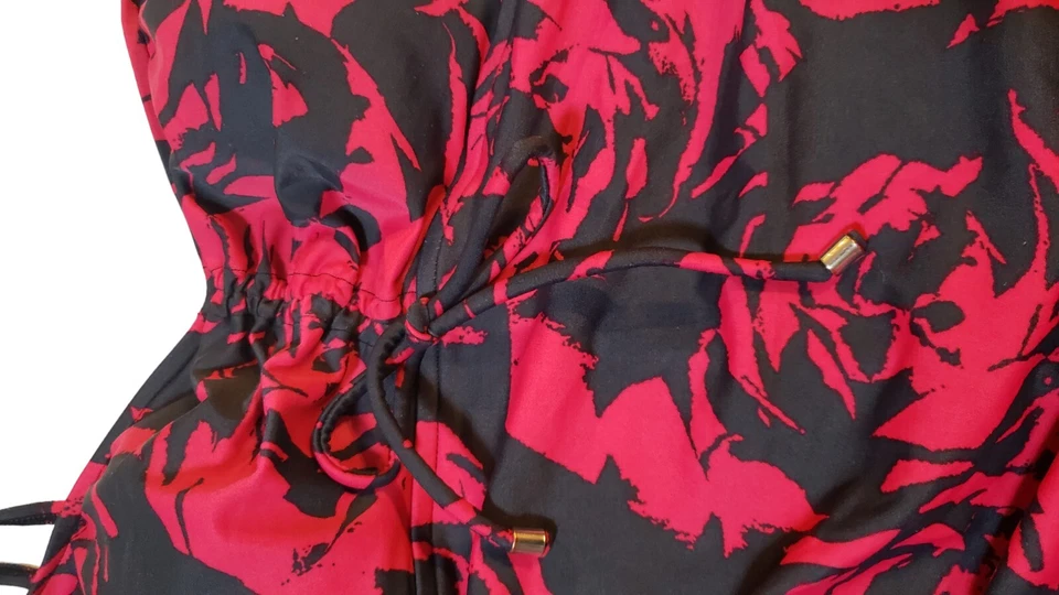 Traje de baño para mujer verde aguamarina floral ceñido gris y rosa XL ocultación de barriga Foto 3 de 4