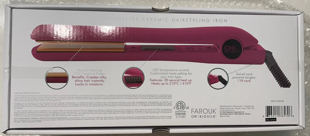 Chi for ulta beauty pink temperature control hairstyling clearance iron