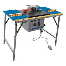 Automatic Edge Banding Trim Machine Curved Edge Bander 110V Speed Adjust Stand