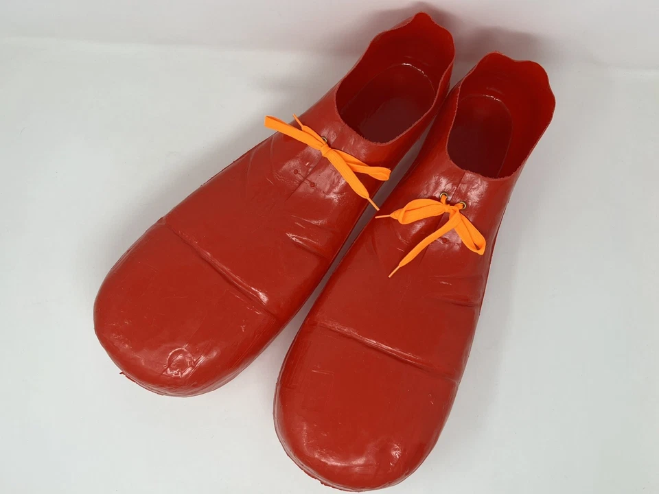 Zapatos Payaso Rubie's Rojo Adulto Talla 15 Molde Soplado Plástico Disfraz De Colección 1978 EE. UU. Foto 2 de 4