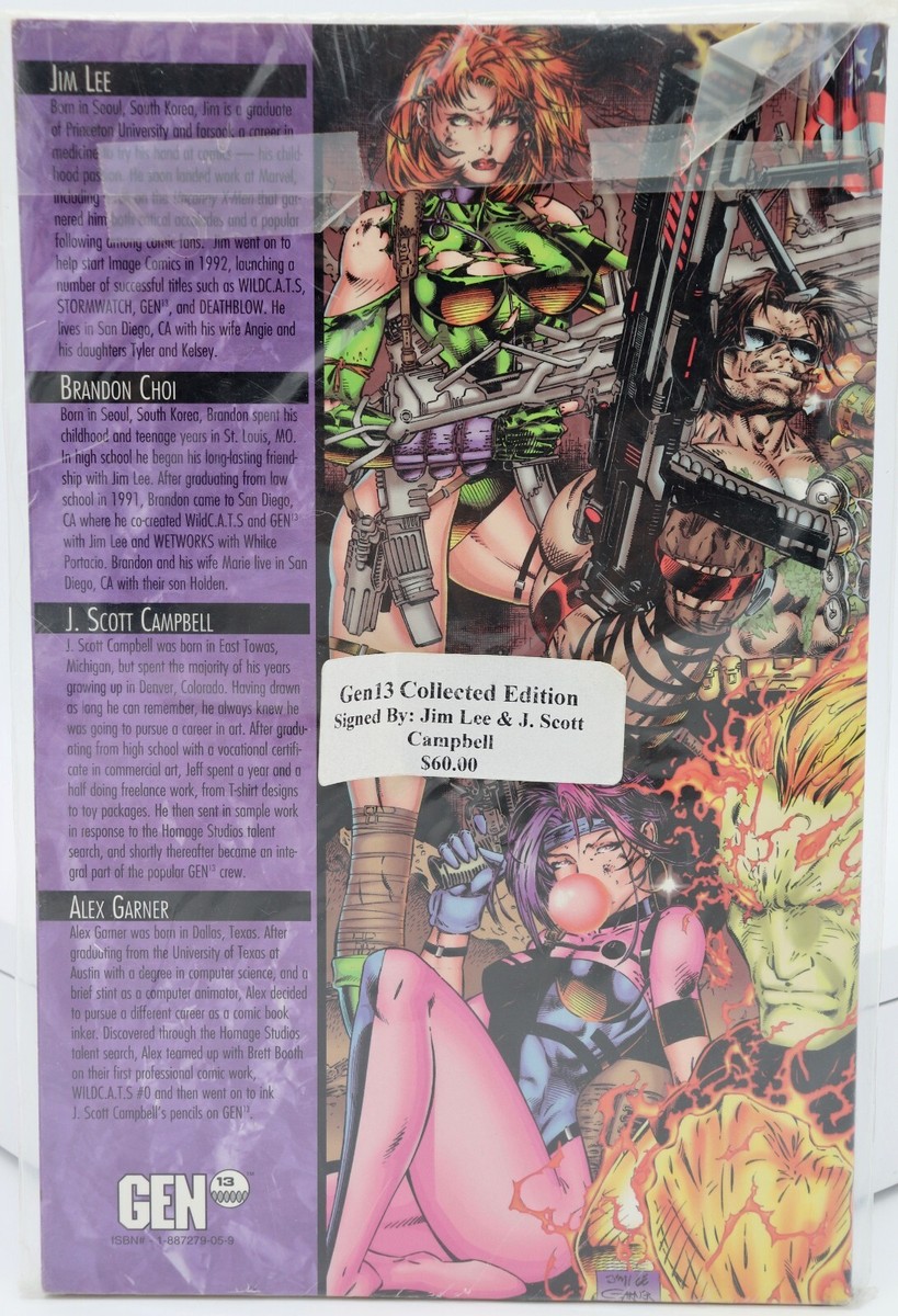 Gen 13 Comic Book Choi-Lee-Campbell-Garner Signed by Jim Lee & J