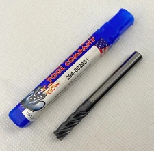 ☀️ Monster Tool USA 1/4" Solid Carbide 4 Flute End Mill, .020R Radius, AlTiN