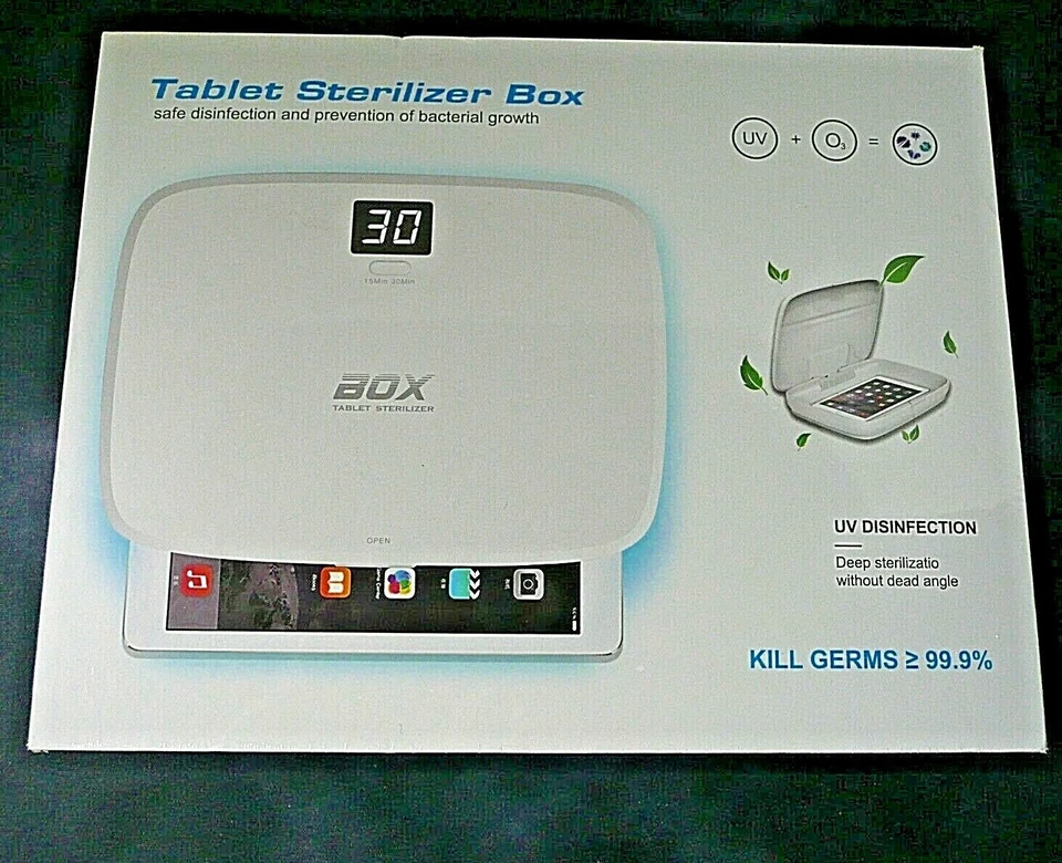 Caja Esterilizadora Tablet-con Carga Inalámbrica para Smartphone y Auriculares Foto 2 de 4