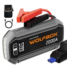 WOLFBOX 2000A Car Jump Starter Booster Jumper Box Power Bank Battery Charger NEW