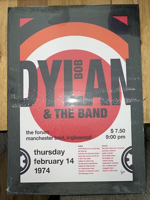 Bob Dylan and The Band Concert Poster On Metal Displate