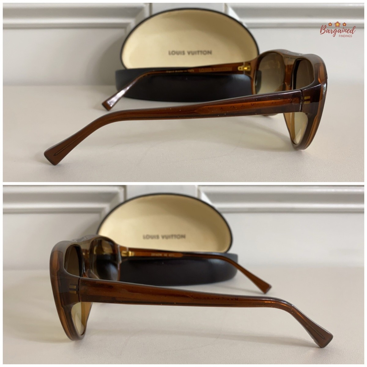 Authentic LOUIS VUITTON Brown Glitter Acetate Illusion Authentic LOUIS VUITTON Brown Glitter Acetate Illusion