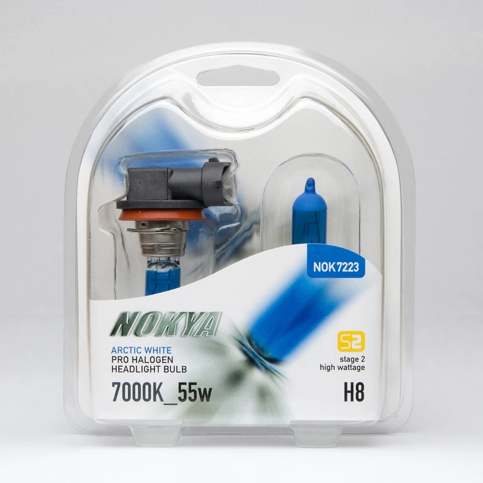 Nokya 7000K White H8 Nok7223 55W Two Bulbs DRL Daytime Light Cornering Angel Eye - Image 2 of 4